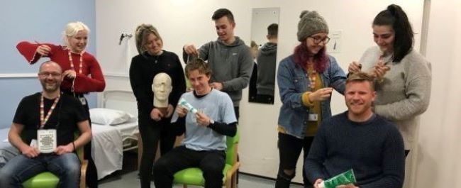 Digital Health students taking part in a practical task at the sleep lab